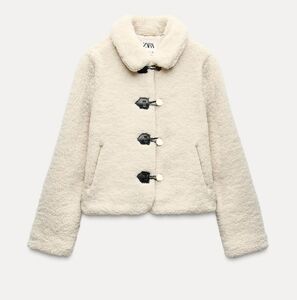 Zara Cream Faux Shearling Jacket